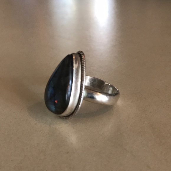 Laborite sterling silver ring - Picture 3 of 4